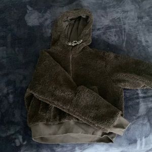 Lululemon Textured Fleece Half-Zip in Black